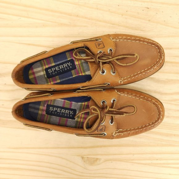 Sperry Women's Classic Boat Shoes Sz 6.5 Brown Leather Chic Outdoor Deck Loafers - Picture 3 of 9